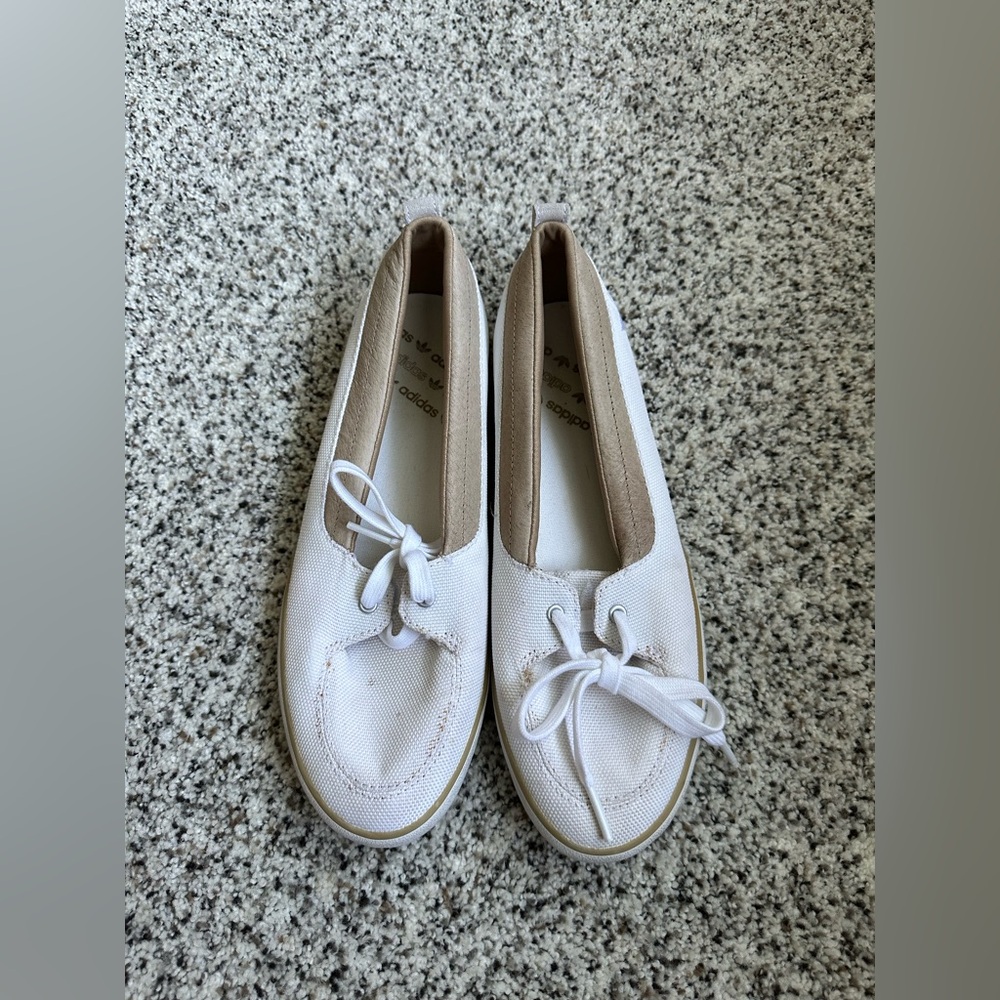 Adidas canvas boat shoes